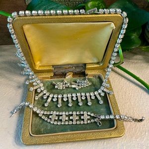 Kramer Antique Rhinestone Jewelry Set